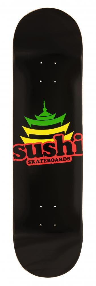 Sushi Pagoda Logo Black Skateboard Deck - 8.125" - Skatewarehouse.co.uk