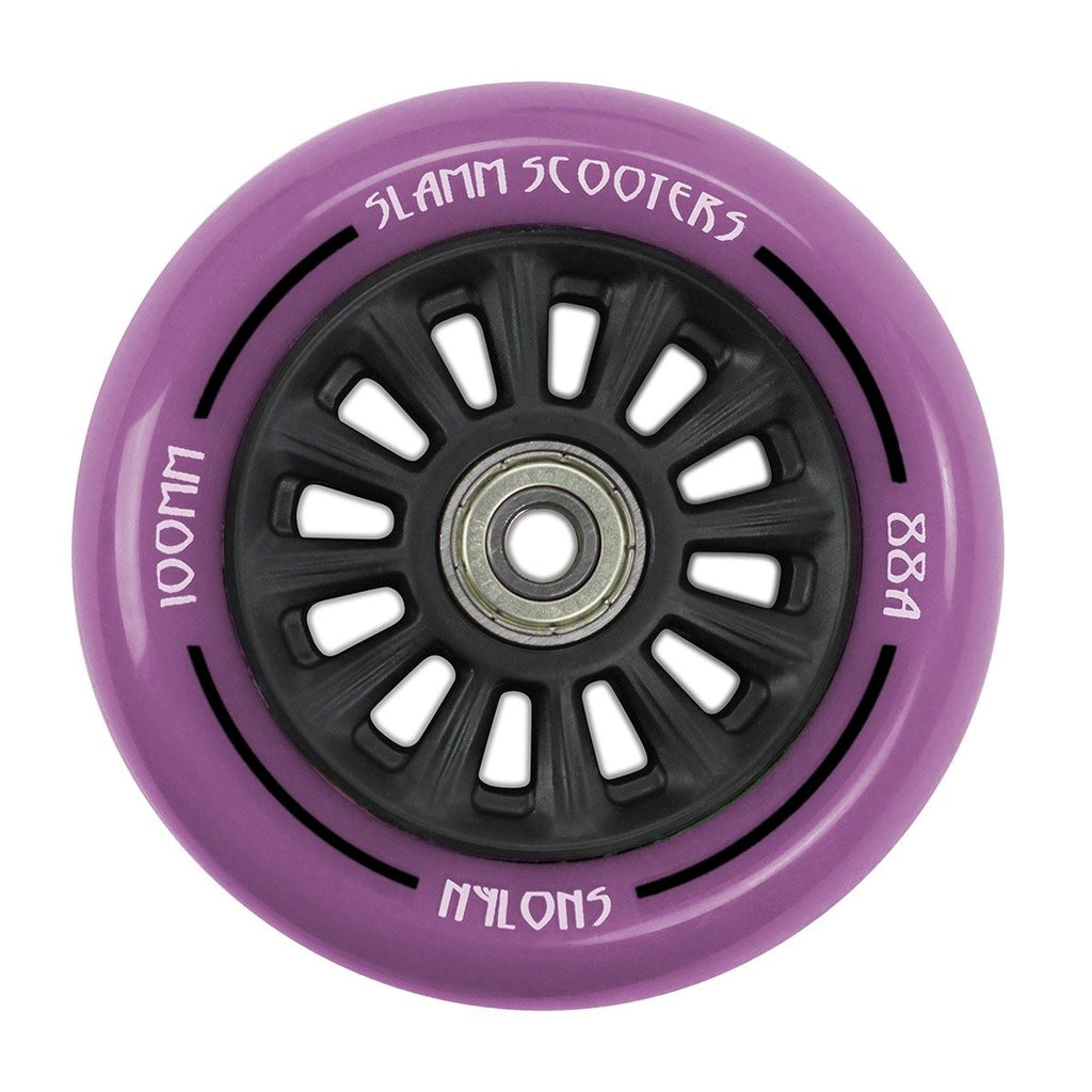 Slamm 100mm Nylon Core Scooter Wheels - Purple - Skatewarehouse.co.uk