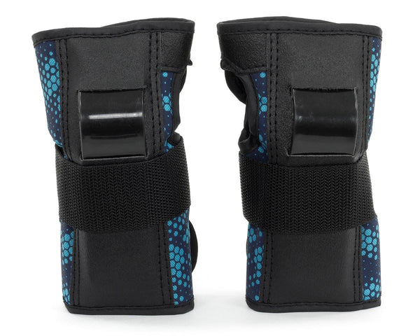 REKD Skateboard Skate Scooter BMX Wrist Guards - Black / Blue - Skatewarehouse.co.uk