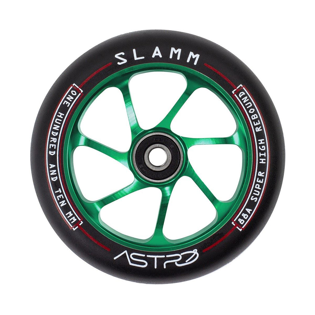 Slamm 110mm Astro Scooter Scooter Wheels - Green - Skatewarehouse.co.uk