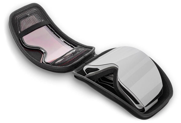 REKD Rocker MagLock Snow Goggle Kit - White / Mirror - L/XL - Skatewarehouse.co.uk