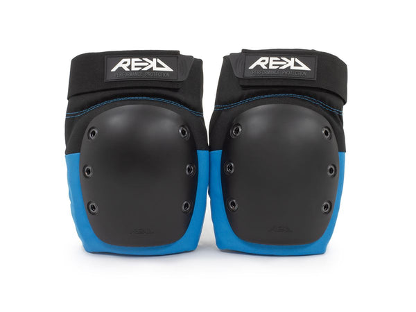 REKD Ramp Skateboard/BMX Pro Knee Pads - Blue/Black - Skatewarehouse.co.uk