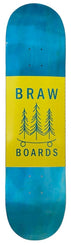 Braw Logo Stained Skateboard Deck Blue - 8.25" - Skatewarehouse.co.uk
