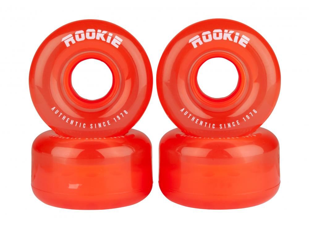 Rookie Quad Wheels Disco (4 Pack) - Clear Red - Skatewarehouse.co.uk
