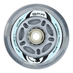 SFR Light Up Inline Wheels - Silver x 4 - Skatewarehouse.co.uk