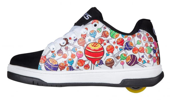 Heelys X Chupa Chups Split - Black / White / Multicolourcolour Pu Nubuck - Skatewarehouse.co.uk