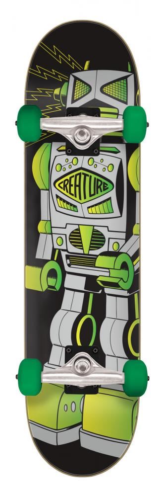 Creature Robot Mid Black / Green Complete Skateboard - 7.8" - Skatewarehouse.co.uk