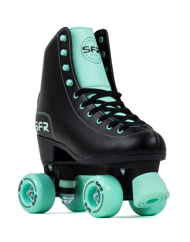 SFR Figure Quad Skates - Black / Mint - Skatewarehouse.co.uk