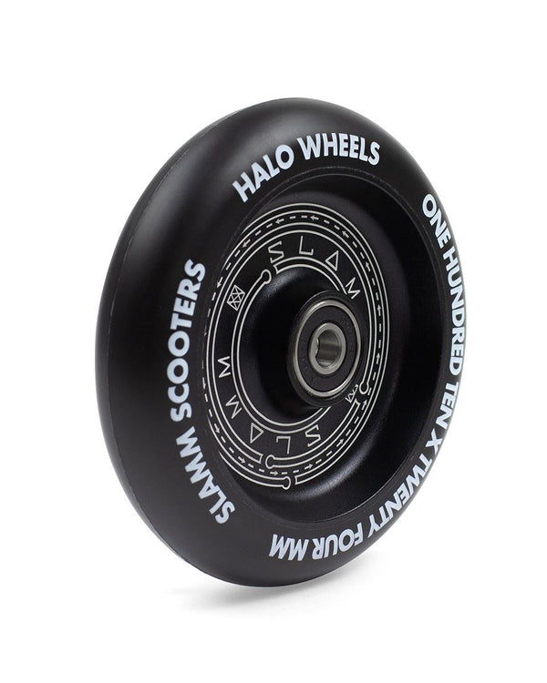 Slamm 110mm Halo Deep Dish Scooter Wheels - Black - Skatewarehouse.co.uk