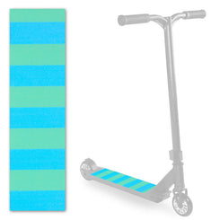 Scorpion Scooters - Scooter Pro Grip Tape - Fits 99% Scooters - Neon Stripe Series - Blue/Green Stripes - Skatewarehouse.co.uk