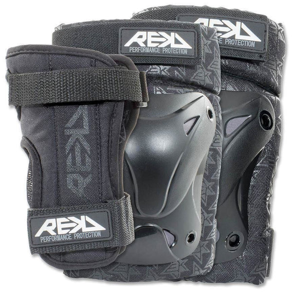 Rekd Recreational Triple Pad Set - Black - Skatewarehouse.co.uk