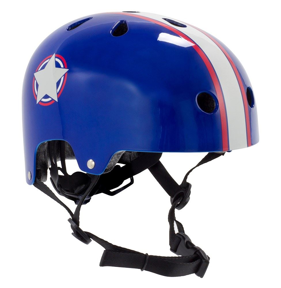 SFR Adjustable Kids Skateboard Bike Helmet - Blue / Silver - XXXS/XS 46-52cm - Skatewarehouse.co.uk