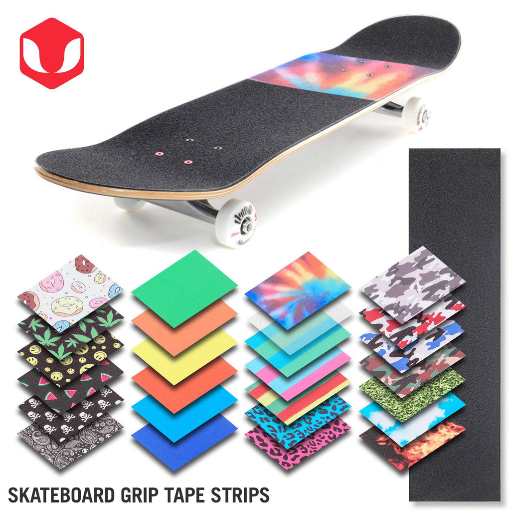 Venom Skateboards Grip Tape Strip With Full Sheet of Black Grip 33" x 9" - Skatewarehouse.co.uk