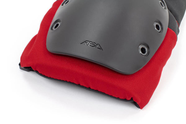 REKD Ramp Skateboard/BMX Pro Knee Pads - Red/Black - Skatewarehouse.co.uk