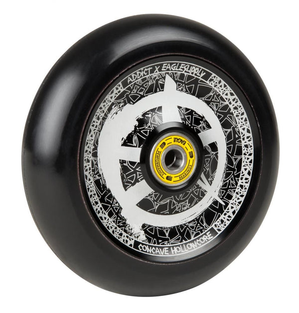 Eagle Supply Wheel Radix Addict Full Hlw tech Hrd 115mm - Black / Black - Skatewarehouse.co.uk