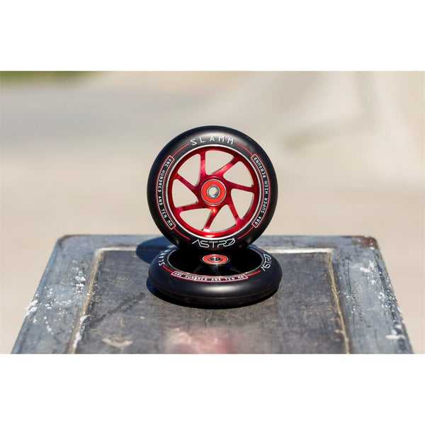 Slamm 110mm Astro Scooter Scooter Wheels - Red - Skatewarehouse.co.uk
