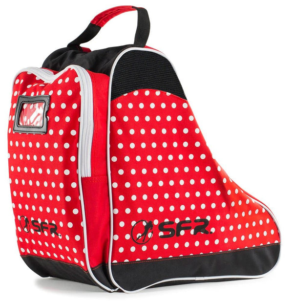 SFR Designer Ice & Skate Bag - Red Polka - Skatewarehouse.co.uk