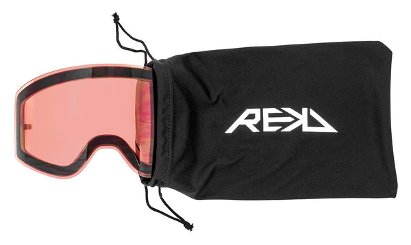 REKD Rocker MagLock Snow Goggle Kit - White / Mirror - L/XL - Skatewarehouse.co.uk