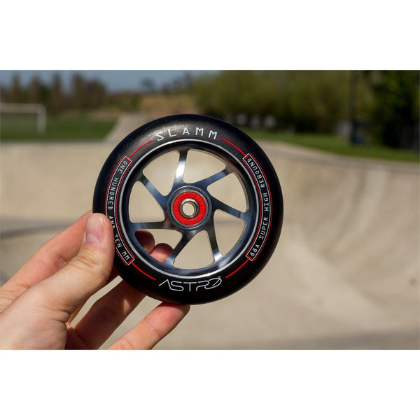 Slamm 110mm Astro Scooter Scooter Wheels - Black - Skatewarehouse.co.uk